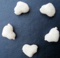 Бяло ПУХЕНО Сърце(12 мм)