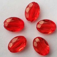 Голямо Червено Елипсовидно бобче(18 мм)-тип кристал!